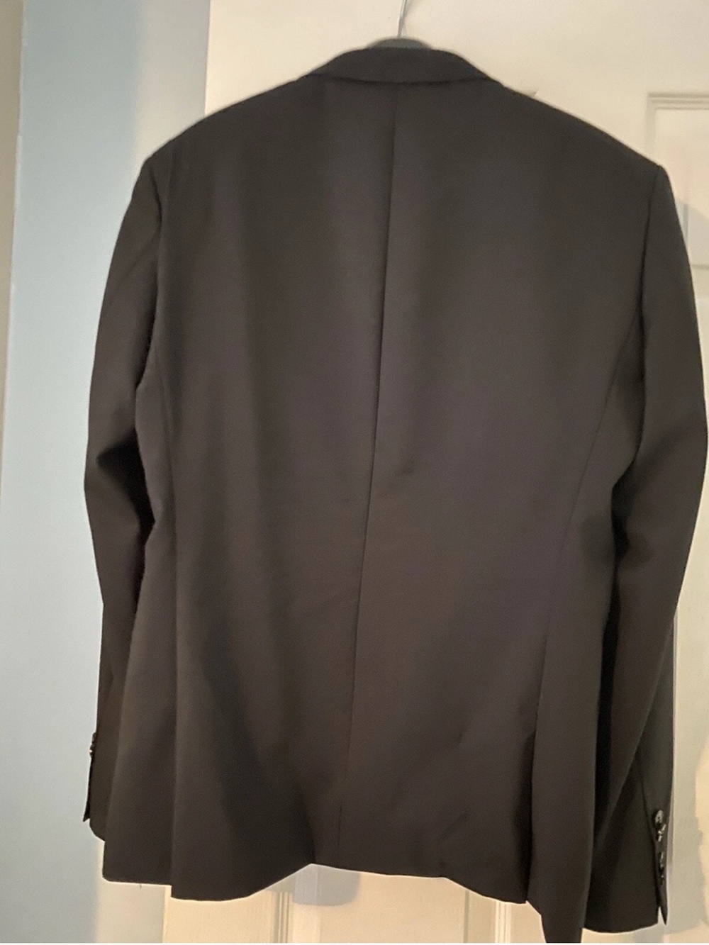 HUGO Men's Black Jacket with Red Trim